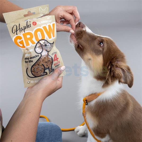 Shpërblime për këlysh, Puppy Grow, Chicken Round, Flamingo, 85 gr.