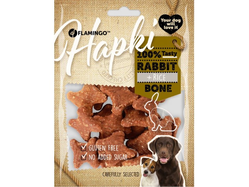 Shpërblime për qen, Hapki Rabbit Rice bone, 170 gr.