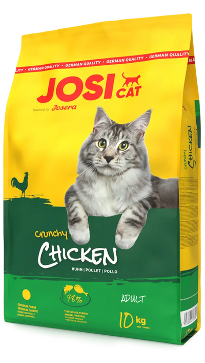 Ushqim i thatë për mace, JOSICAT CRUNCHY CHICKEN, 10 KG.