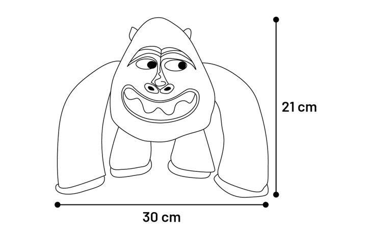 Lodër gorilla e zezë për qen Flamingo