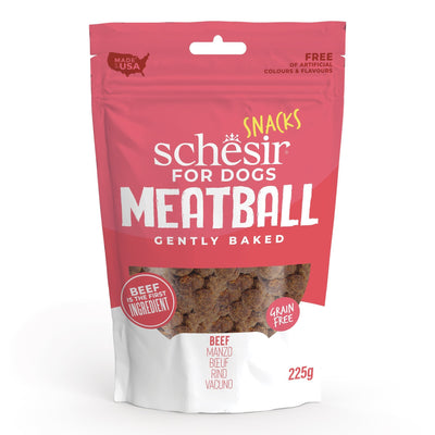 Shpërblime për qen me mish gjedhi, MeatBalls Gently Baked, 225 gr.