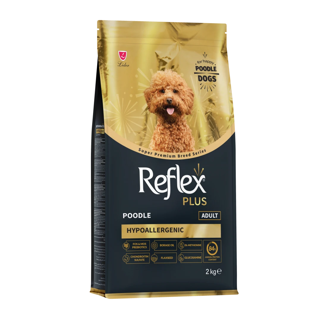 Reflex plus, ushqim kokër për racë të vogël, Poodle, adult, 2 kg