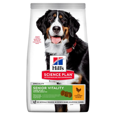 Ushqim i thatë për qen Senior të racave të mëdha, Hills Senior Vitality Large Breed, 14 kg.